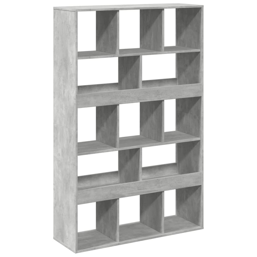 Boekenkast 100x33x156,5 cm bewerkt hout betongrijs