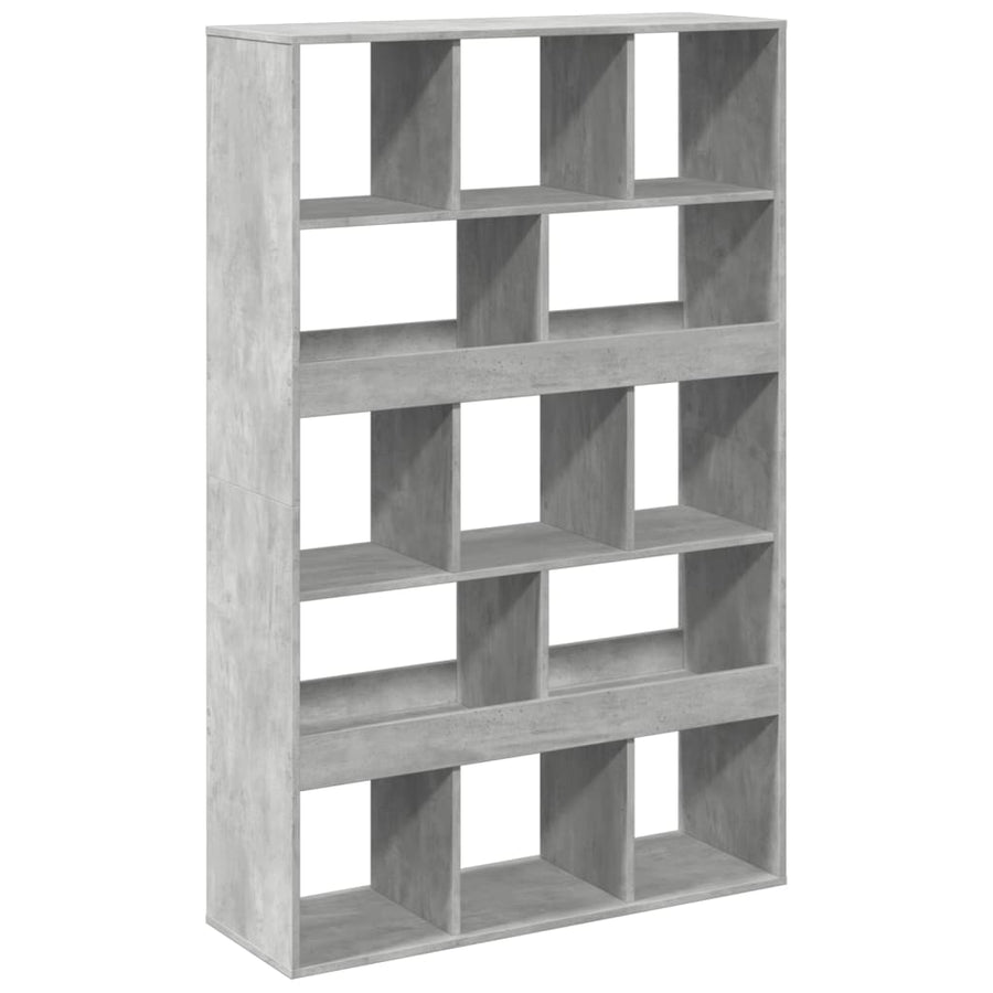 Boekenkast 100x33x156,5 cm bewerkt hout betongrijs