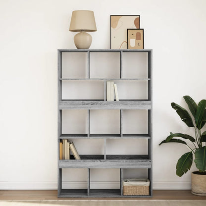 Boekenkast 100x33x156,5 cm bewerkt hout grijs sonoma eikenkleur