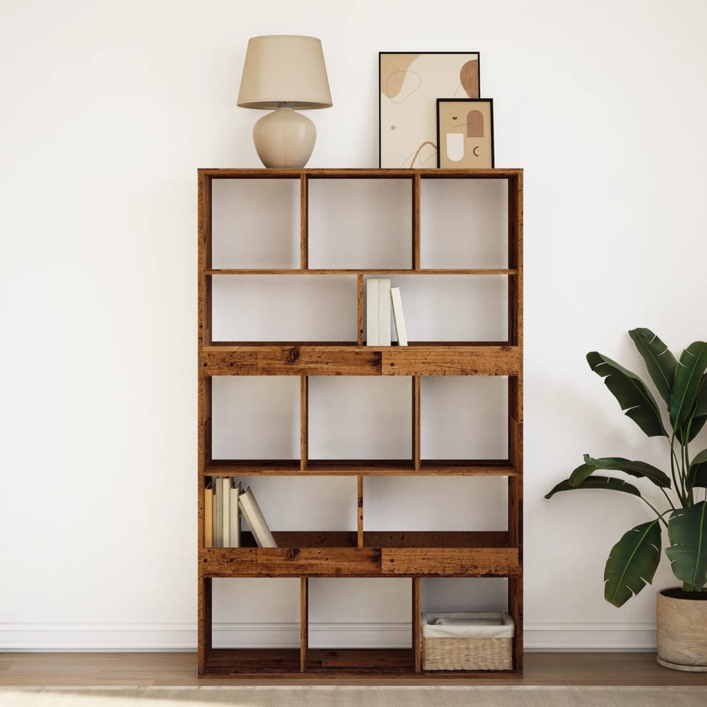Boekenkast 100X33X156,5 Cm Bewerkt Hout Kleurig 156.5 cm