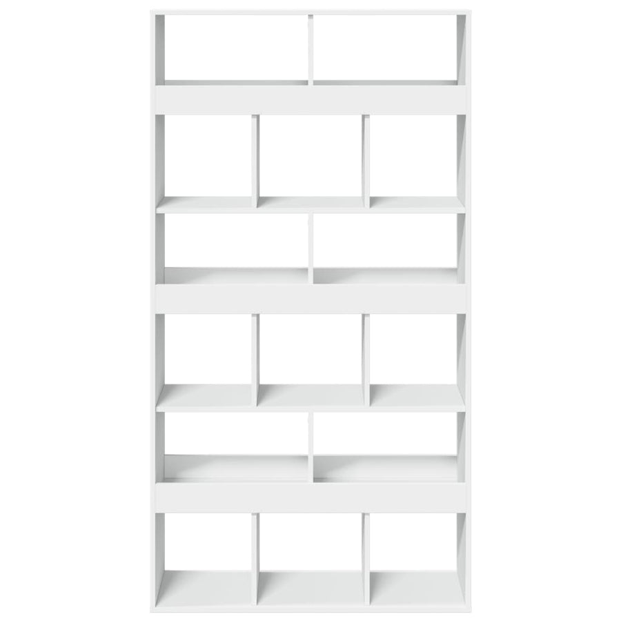 Boekenkast 100x33x187,5 cm bewerkt hout wit