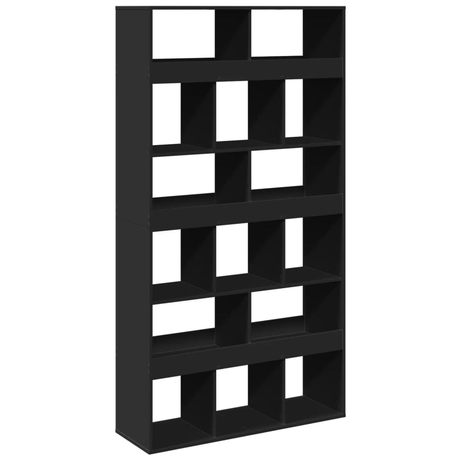 Boekenkast 100x33x187,5 cm bewerkt hout zwart