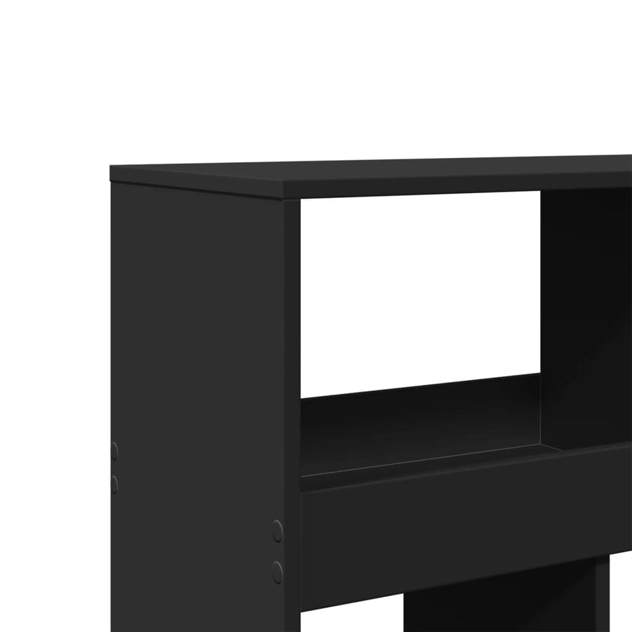 Boekenkast 100x33x187,5 cm bewerkt hout zwart