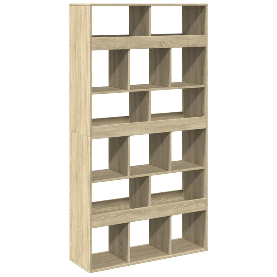Boekenkast 100x33x187,5 cm bewerkt hout sonoma eikenkleurig