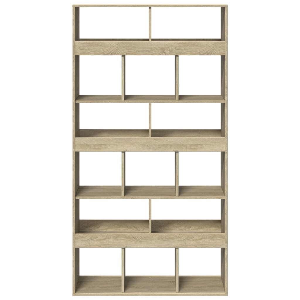 Boekenkast 100x33x187,5 cm bewerkt hout sonoma eikenkleurig