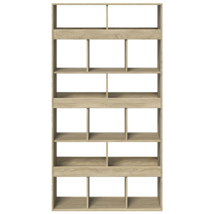 Boekenkast 100x33x187,5 cm bewerkt hout sonoma eikenkleurig