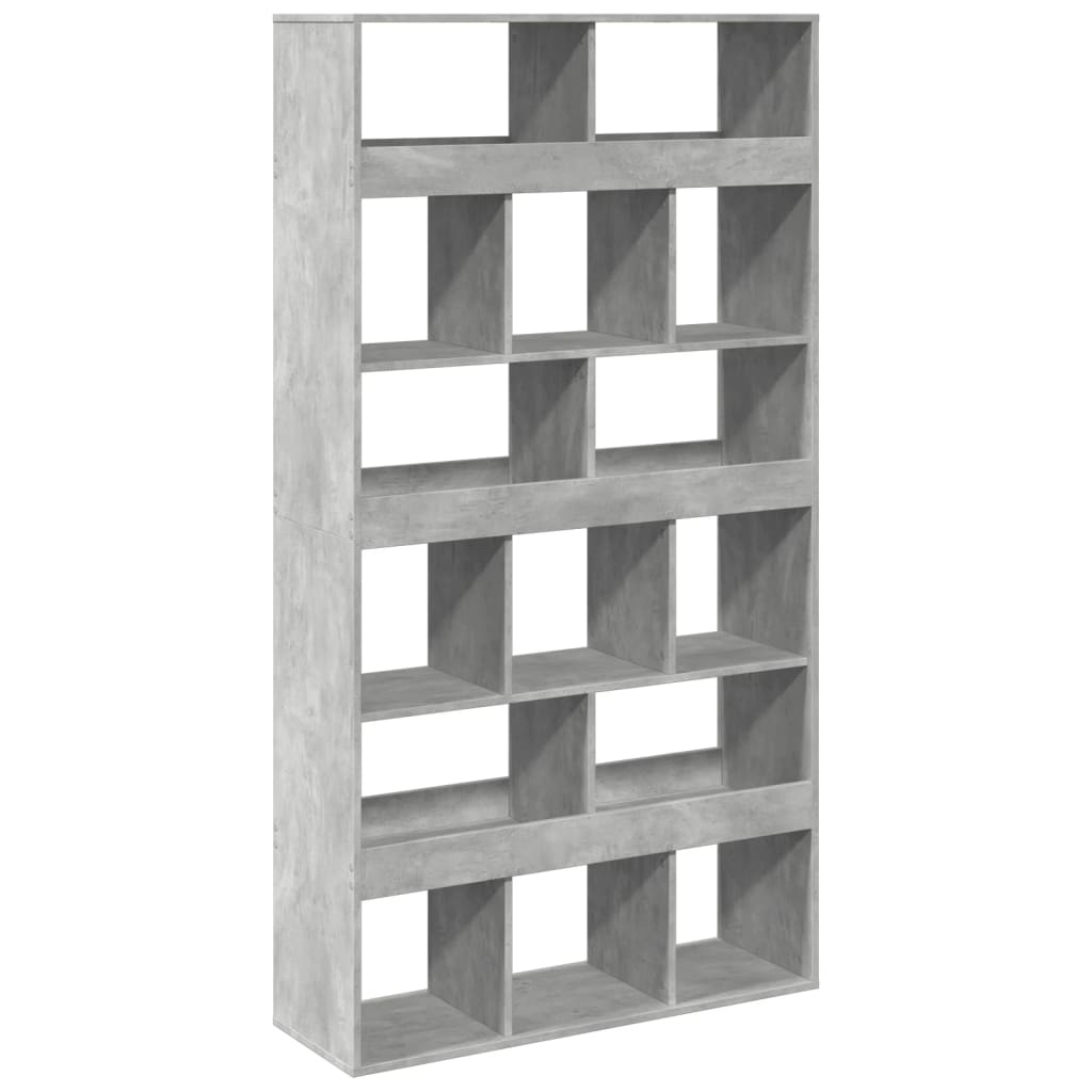 Boekenkast 100x33x187,5 cm bewerkt hout betongrijs