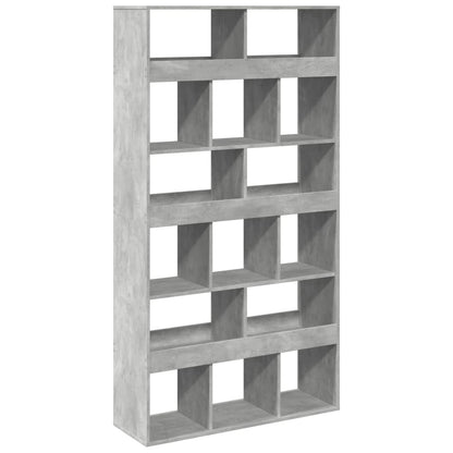 Boekenkast 100x33x187,5 cm bewerkt hout betongrijs
