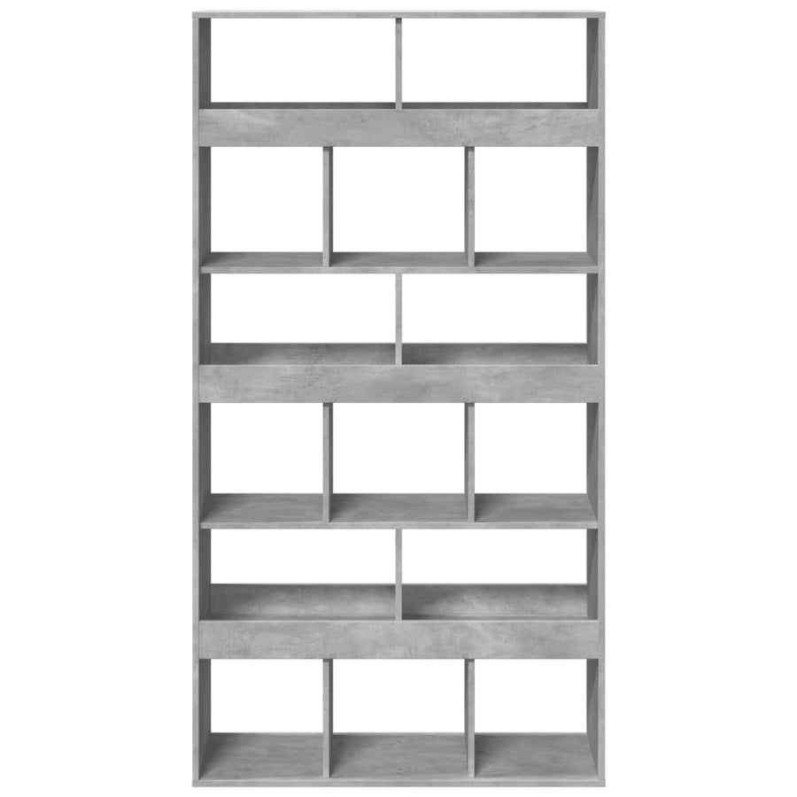 Boekenkast 100x33x187,5 cm bewerkt hout betongrijs