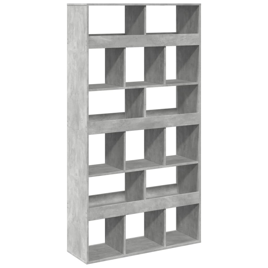Boekenkast 100x33x187,5 cm bewerkt hout betongrijs