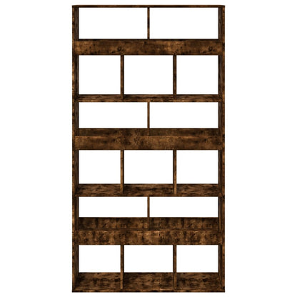 Boekenkast 100x33x187,5 cm bewerkt hout gerookt eikenkleurig
