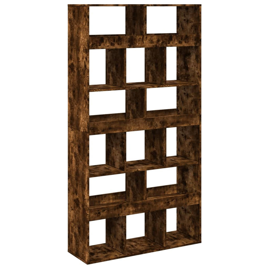 Boekenkast 100x33x187,5 cm bewerkt hout gerookt eikenkleurig
