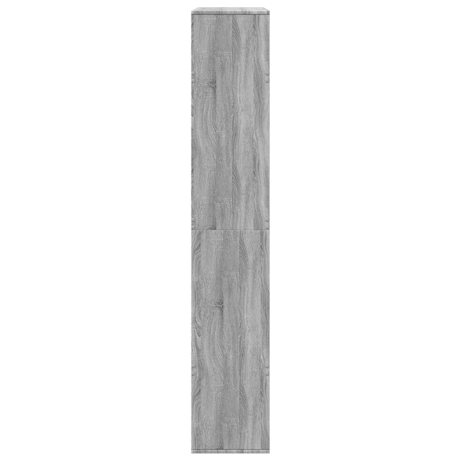 Boekenkast 100x33x187,5 cm bewerkt hout grijs sonoma eikenkleur