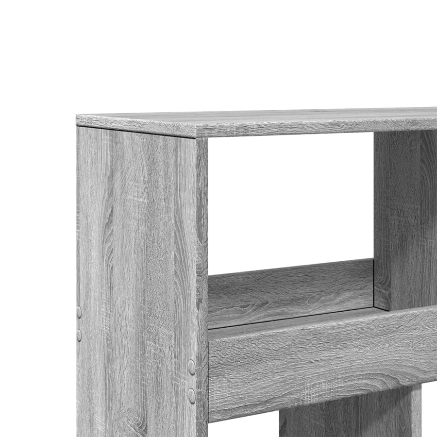 Boekenkast 100x33x187,5 cm bewerkt hout grijs sonoma eikenkleur