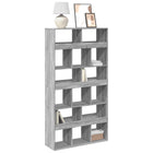 Boekenkast 100x33x187,5 cm bewerkt hout grijs