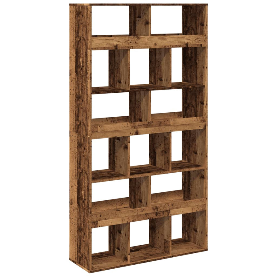 Boekenkast 100x33x187,5 cm bewerkt hout oud houtkleurig