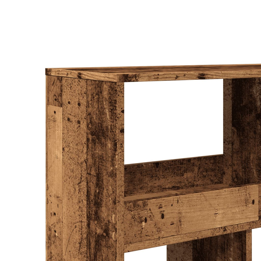 Boekenkast 100x33x187,5 cm bewerkt hout oud houtkleurig