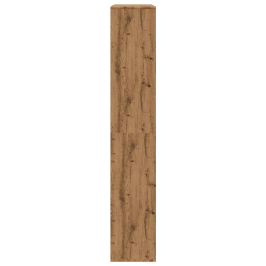 Boekenkast 100x33x187,5 cm bewerkt hout artisanaal eikenkleurig