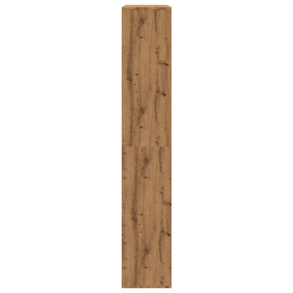 Boekenkast 100x33x187,5 cm bewerkt hout artisanaal eikenkleurig