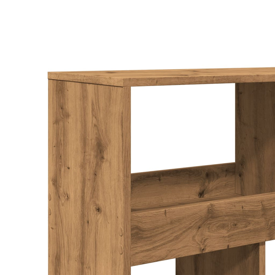 Boekenkast 100x33x187,5 cm bewerkt hout artisanaal eikenkleurig