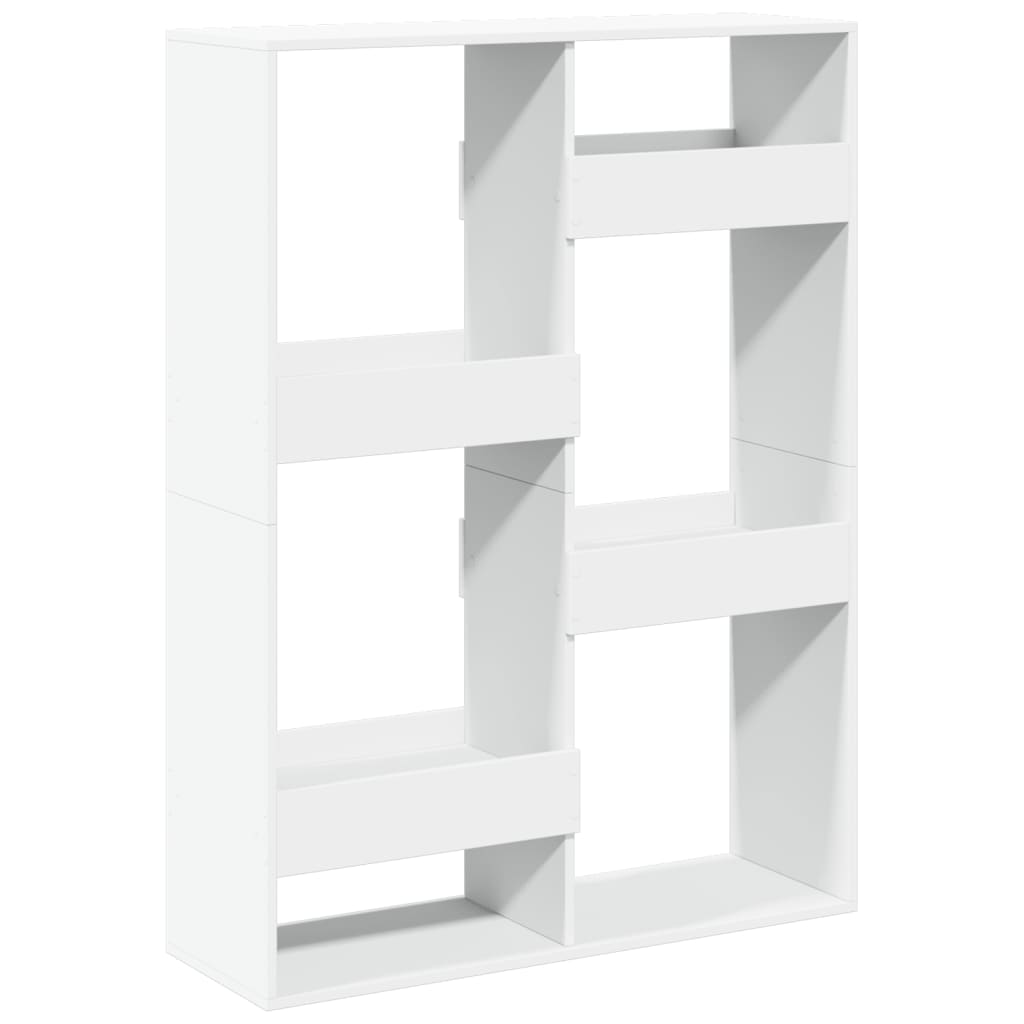 Boekenkast 100x33x135 cm bewerkt hout wit