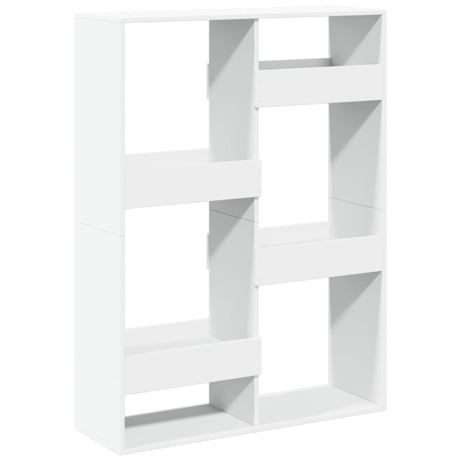 Boekenkast 100x33x135 cm bewerkt hout wit