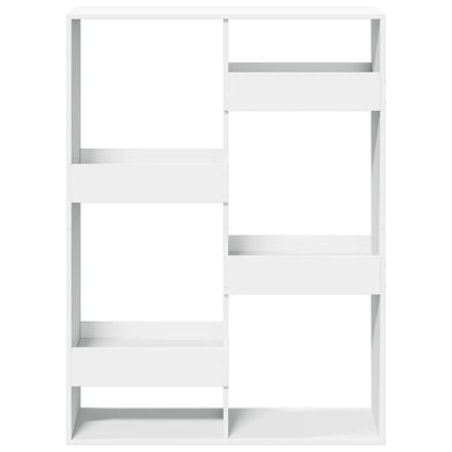 Boekenkast 100x33x135 cm bewerkt hout wit