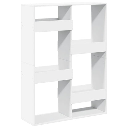 Boekenkast 100x33x135 cm bewerkt hout wit