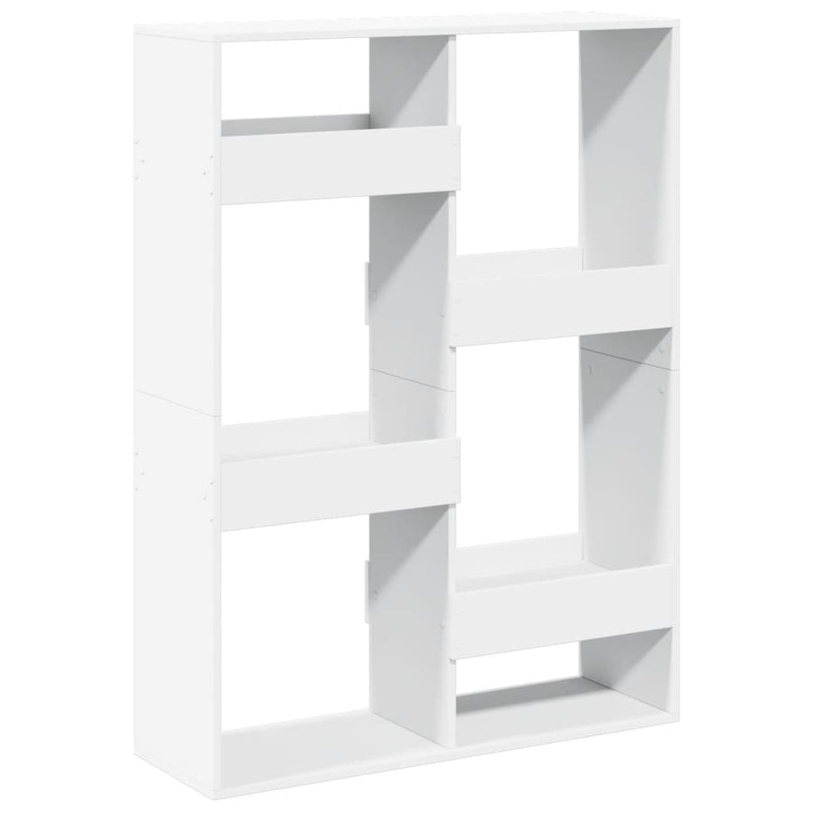 Boekenkast 100x33x135 cm bewerkt hout wit