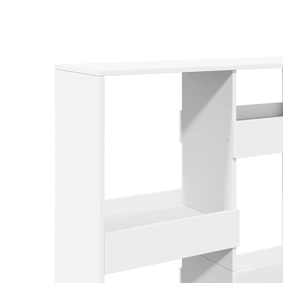 Boekenkast 100x33x135 cm bewerkt hout wit