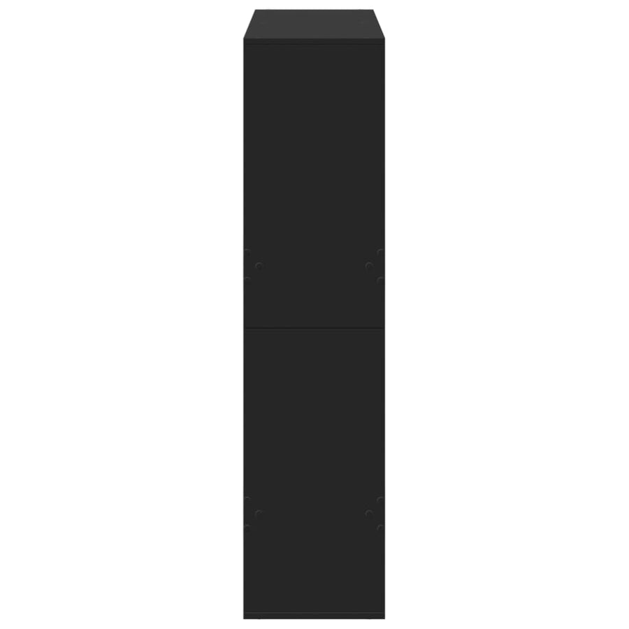 Boekenkast 100x33x135 cm bewerkt hout zwart