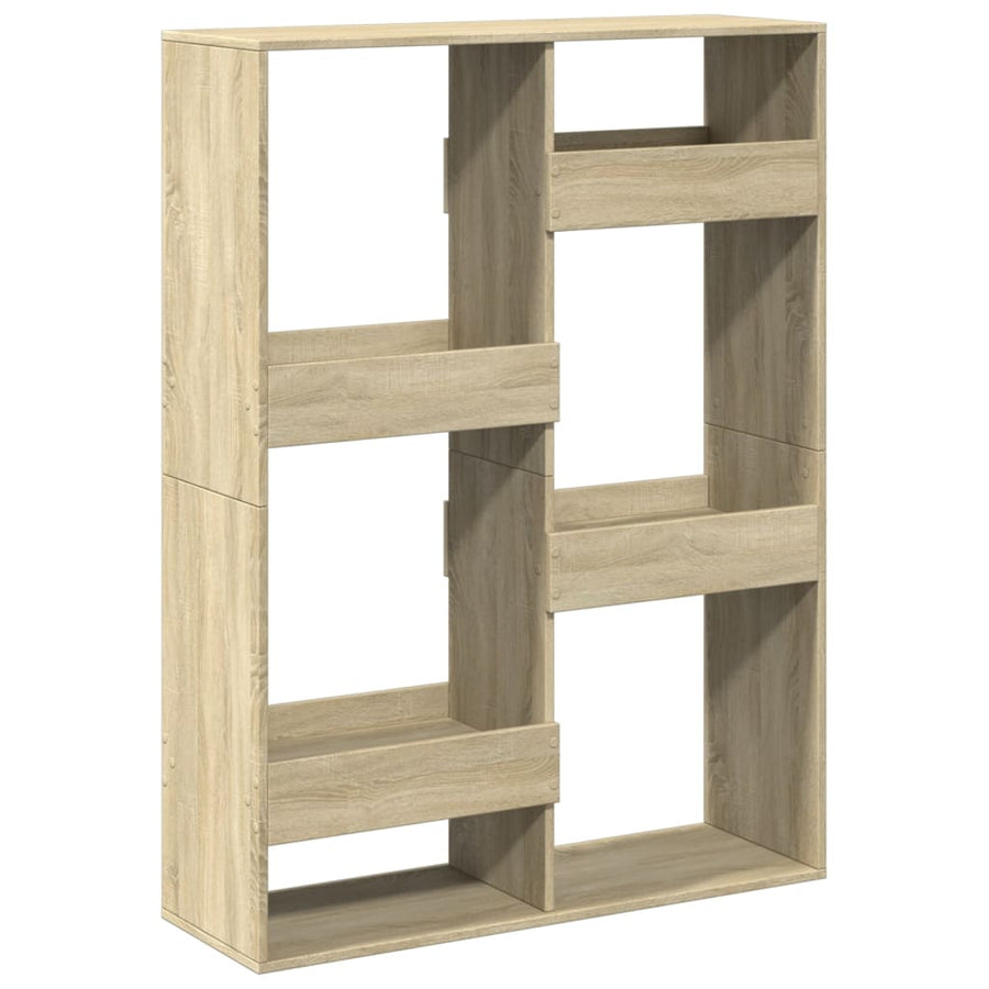 Boekenkast 100x33x135 cm bewerkt hout sonoma eikenkleurig