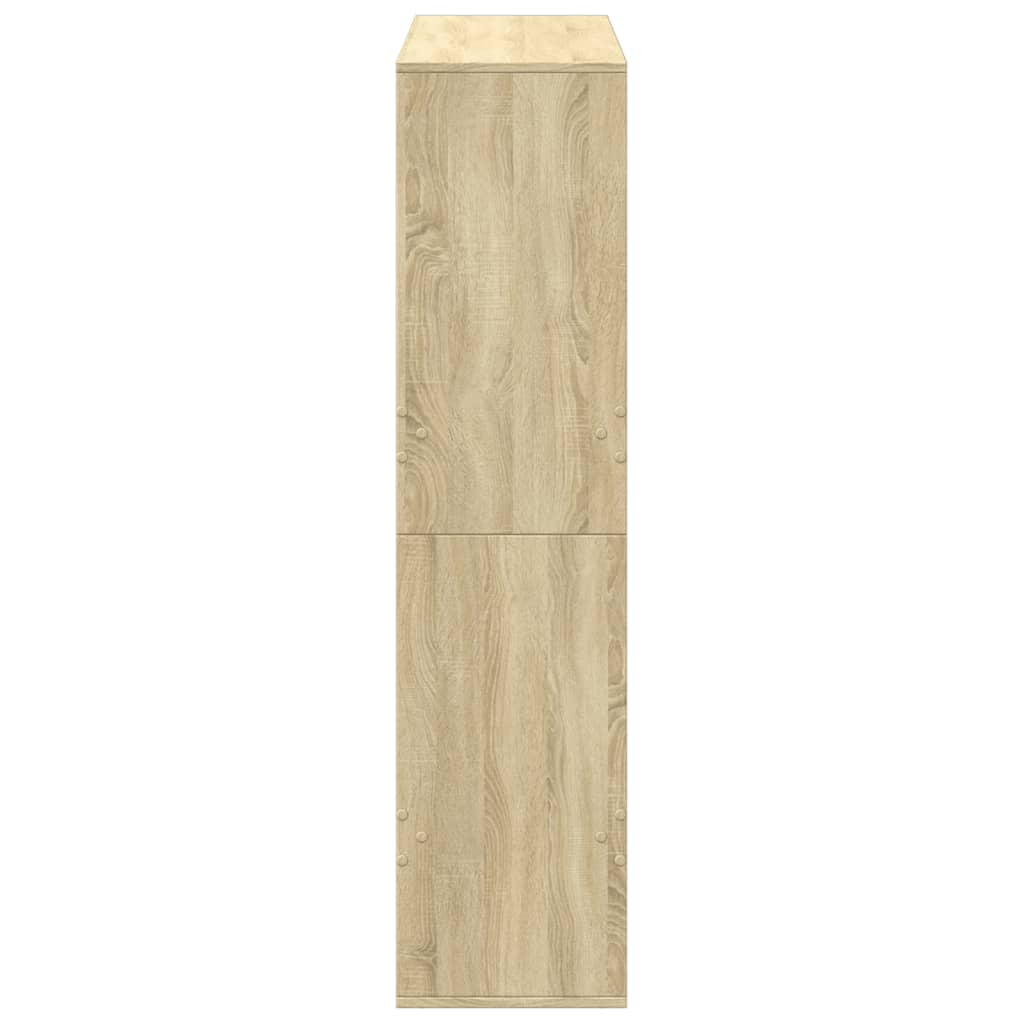 Boekenkast 100x33x135 cm bewerkt hout sonoma eikenkleurig