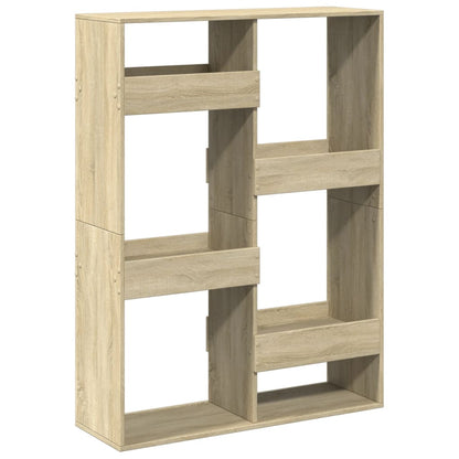 Boekenkast 100x33x135 cm bewerkt hout sonoma eikenkleurig