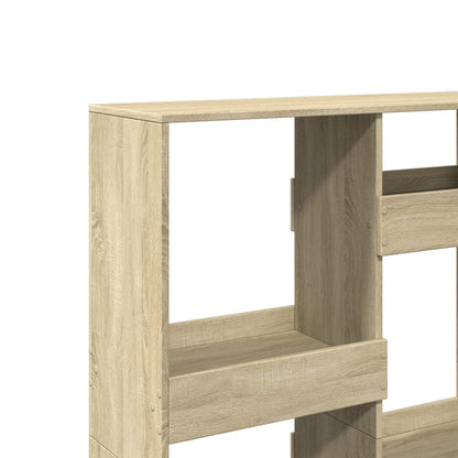 Boekenkast 100x33x135 cm bewerkt hout sonoma eikenkleurig