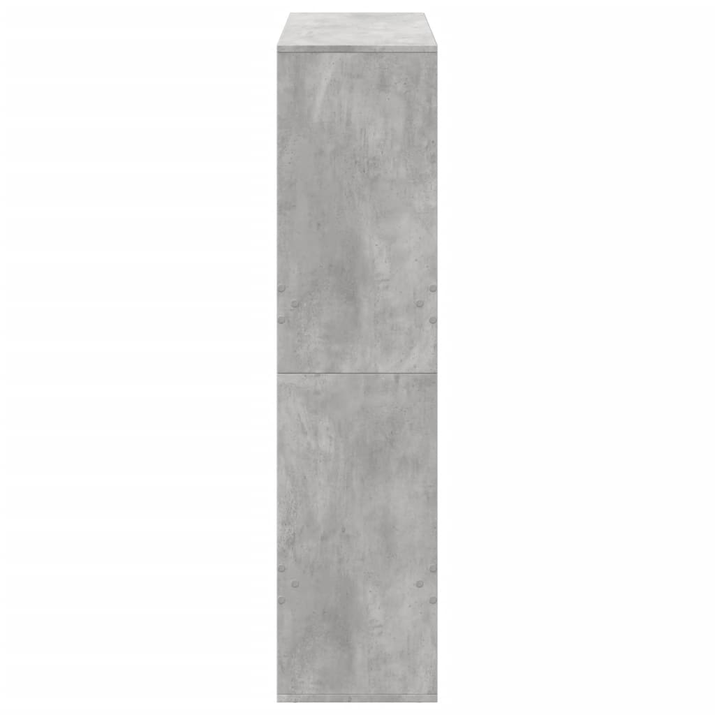 Boekenkast 100x33x135 cm bewerkt hout betongrijs