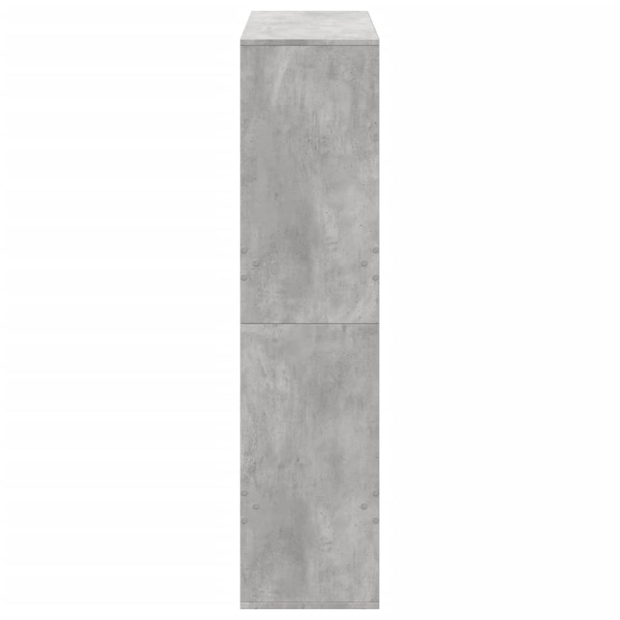 Boekenkast 100x33x135 cm bewerkt hout betongrijs