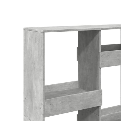 Boekenkast 100x33x135 cm bewerkt hout betongrijs