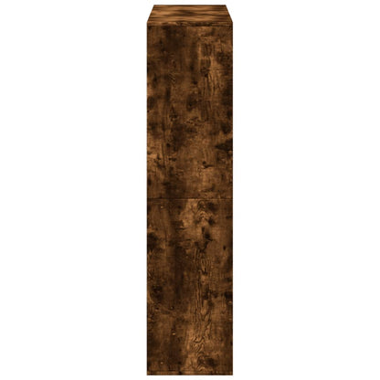 Boekenkast 100x33x135 cm bewerkt hout gerookt eikenkleurig