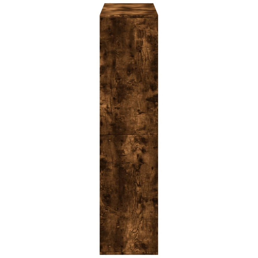 Boekenkast 100x33x135 cm bewerkt hout gerookt eikenkleurig
