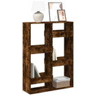 Bookcase 100x33x135 cm engineered wood smoked oak color