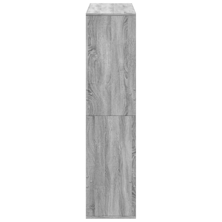 Boekenkast 100x33x135 cm bewerkt hout grijs sonoma eikenkleurig