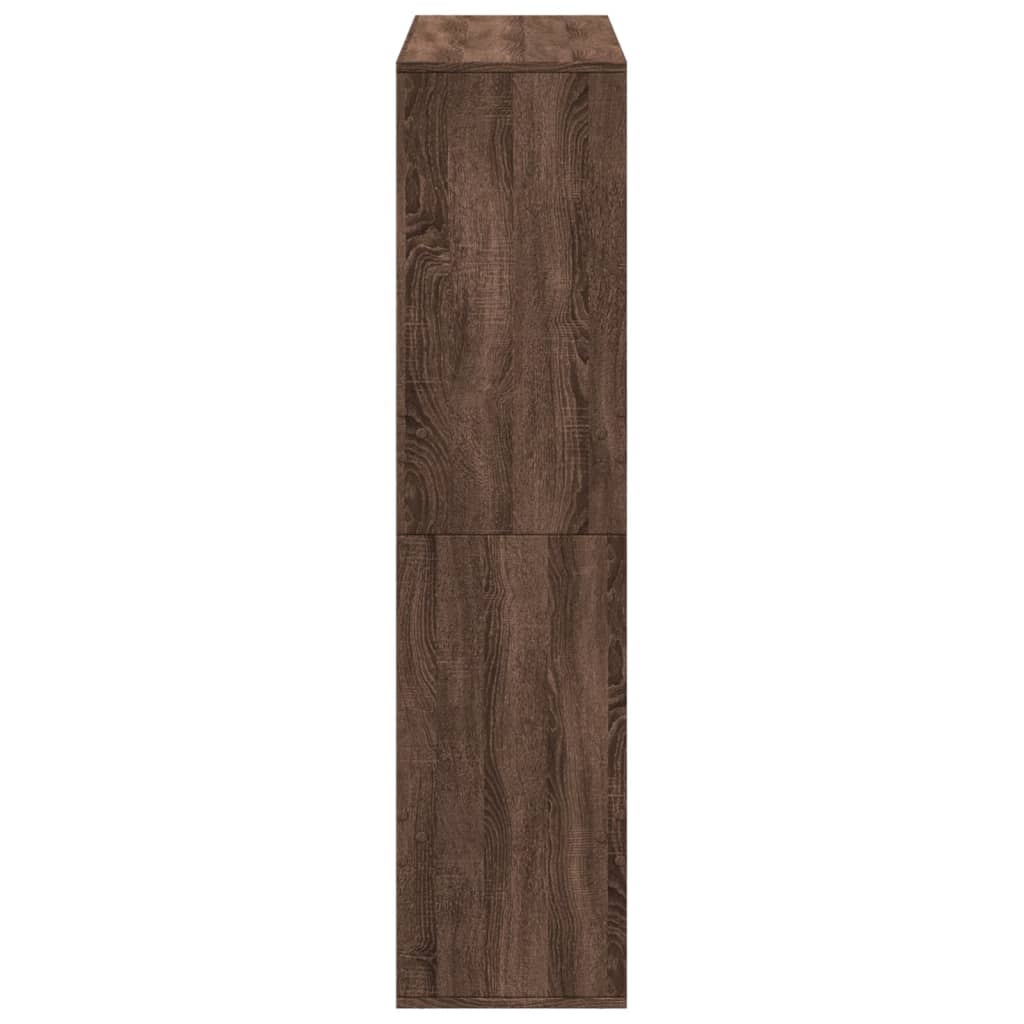 Boekenkast 100x33x135 cm bewerkt hout bruin eikenkleurig