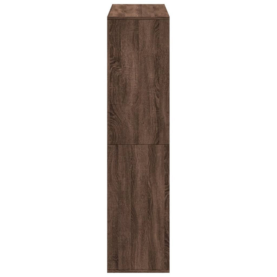 Boekenkast 100x33x135 cm bewerkt hout bruin eikenkleurig