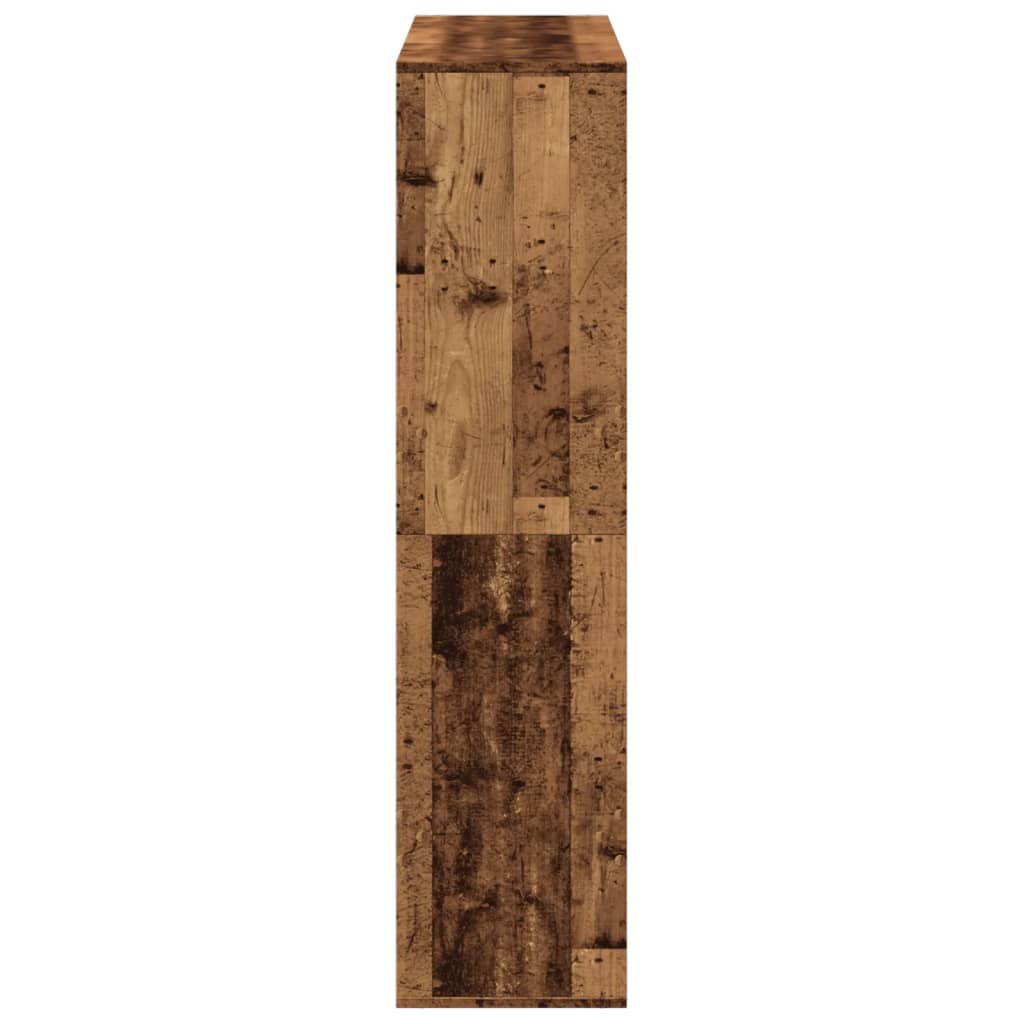 Boekenkast 100x33x135 cm bewerkt hout oud houtkleurig