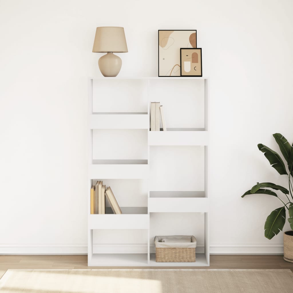Boekenkast 100x33x155,5 cm bewerkt hout wit