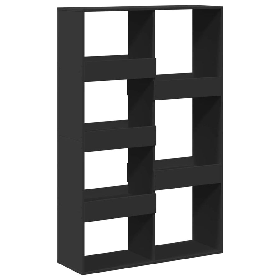 Boekenkast 100x33x155,5 cm bewerkt hout zwart