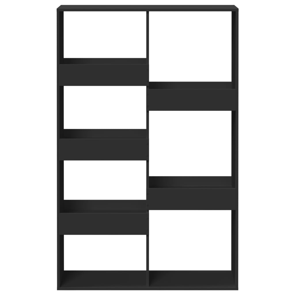 Boekenkast 100x33x155,5 cm bewerkt hout zwart