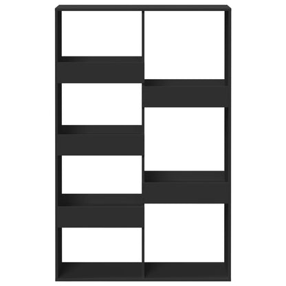 Boekenkast 100x33x155,5 cm bewerkt hout zwart