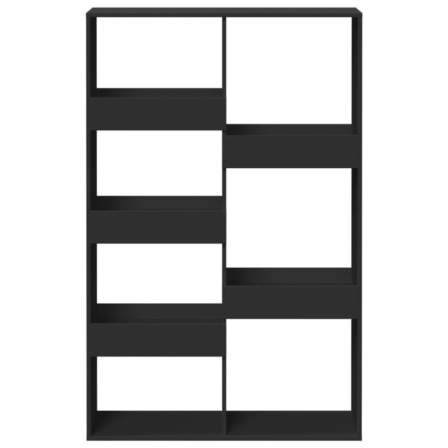 Boekenkast 100x33x155,5 cm bewerkt hout zwart